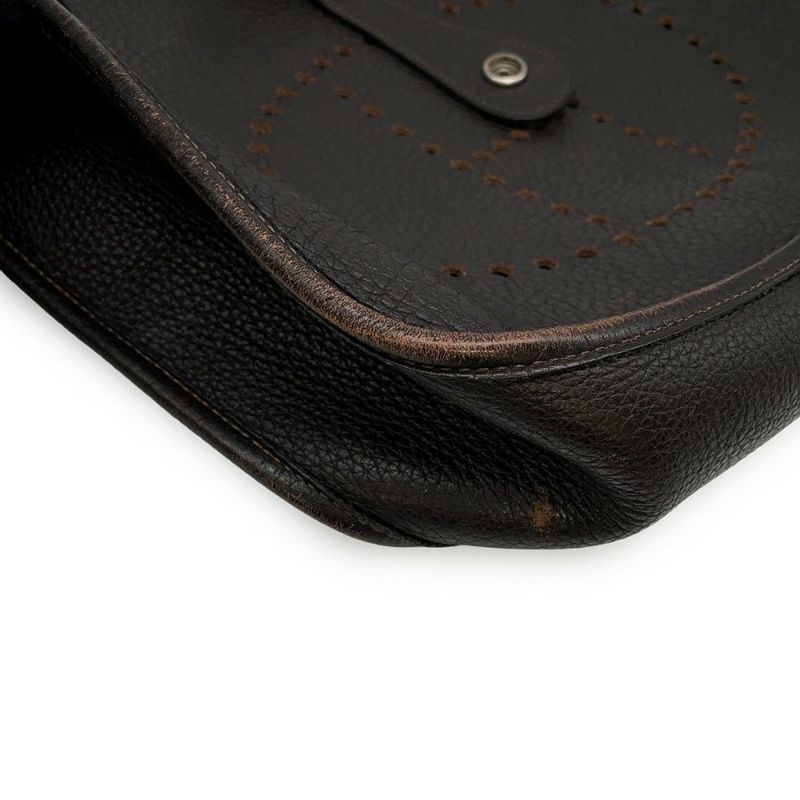 エルメス ショルダーバッグ エブリン1 PM ブラウン/シルバー金具 トゴ □F刻印