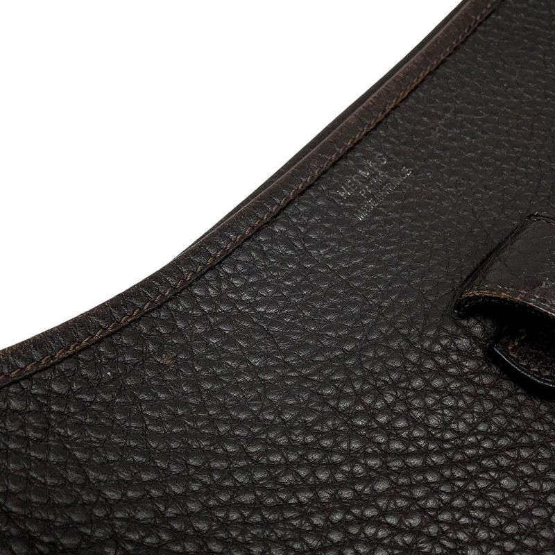 エルメス ショルダーバッグ エブリン1 PM ブラウン/シルバー金具 トゴ □F刻印