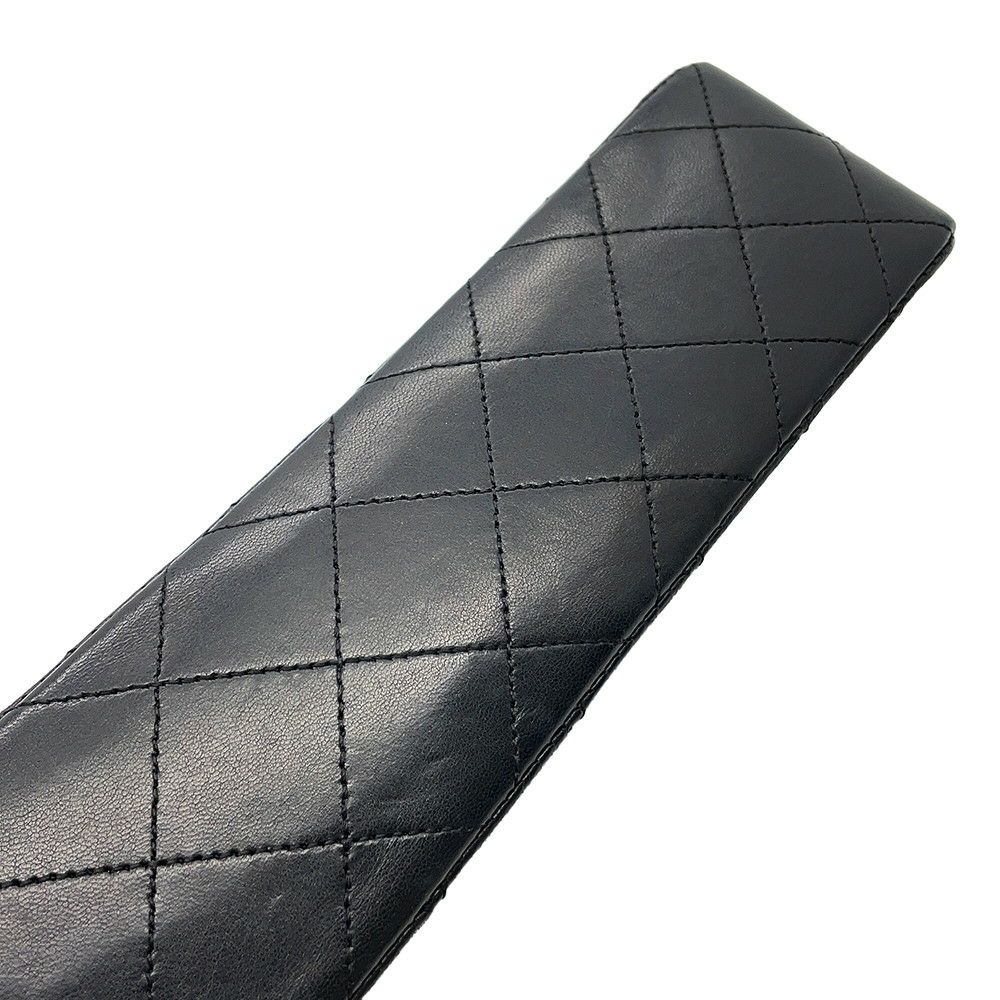 シャネル チェーンショルダーバッグ マトラッセ23 ココマーク ダブルチェーン ラムスキン A01113 CHANEL バッグ 黒