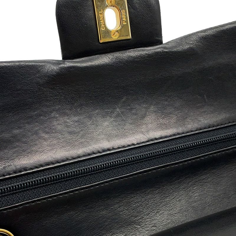 シャネル チェーンショルダーバッグ マトラッセ23 ココマーク ダブルチェーン ラムスキン A01113 CHANEL バッグ 黒