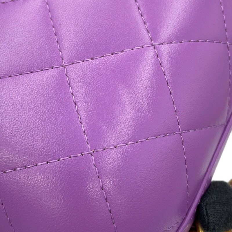 シャネル チェーンショルダーバッグ マトラッセ ココマーク スモール バニティ ラムスキン AS3066 CHANEL 2way