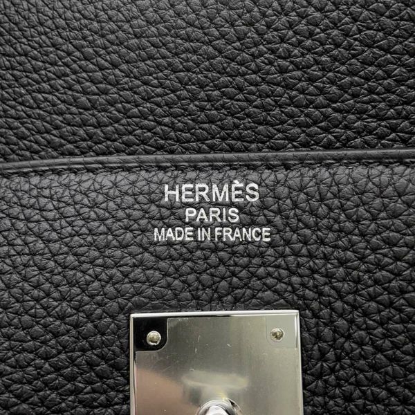 エルメス バーキン40 ブラック/シルバー金具 トゴ U刻印 HERMES Birkin ハンドバッグ