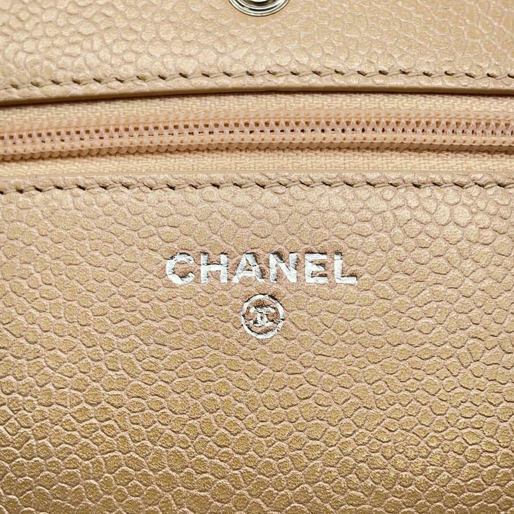 シャネル チェーンウォレット マトラッセ ココマーク キャビアスキン CHANEL 財布