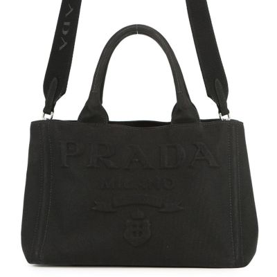 プラダ トートバッグ カナパ CANAPA キャンバス 1BG439 PRADA 2way 黒
