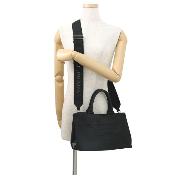 プラダ トートバッグ カナパ CANAPA キャンバス 1BG439 PRADA 2way 黒