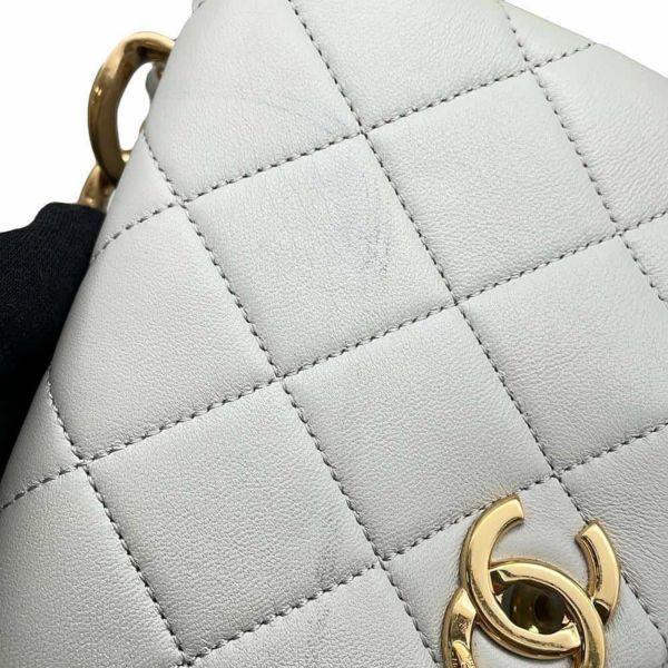 シャネル チェーンショルダーバッグ マトラッセ ココマーク ラムスキン CHANEL バッグ 2wayハンドバッグ