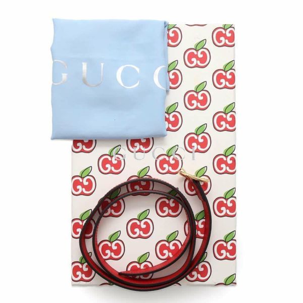 グッチ ボディバッグ アップル GGスプリーム レポム PVC/レザー 625233 GUCCI ベルトバッグ ウエストバッグ