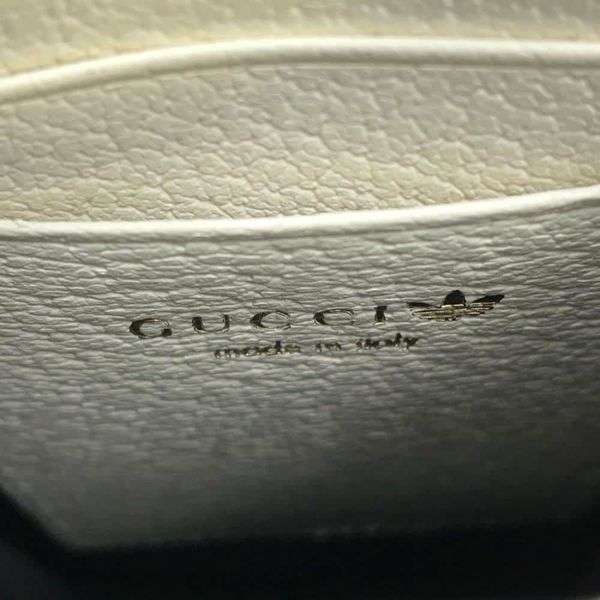 グッチ フォンケース アディダスコラボ レザー 702203 GUCCI フォンケース ポシェット adidas 黒 白