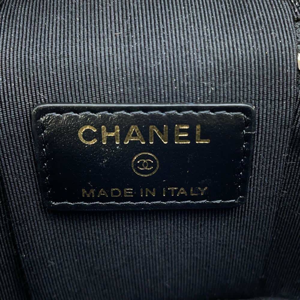 シャネル チェーンヴァニティー ケース スモール マトラッセ ココマーク キャビアスキン AP2503 CHANEL ショルダー ポシェット 黒
