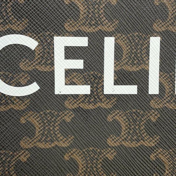 セリーヌ ハンドバッグ トリオンフ ミニ バーティカル カバ PVC/レザー 194372 CELINE 2wayショルダーバッグ ブラウン