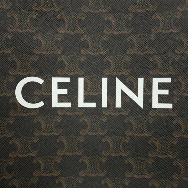 セリーヌ ハンドバッグ トリオンフ ミニ バーティカル カバ PVC/レザー 194372 CELINE 2wayショルダーバッグ ブラウン
