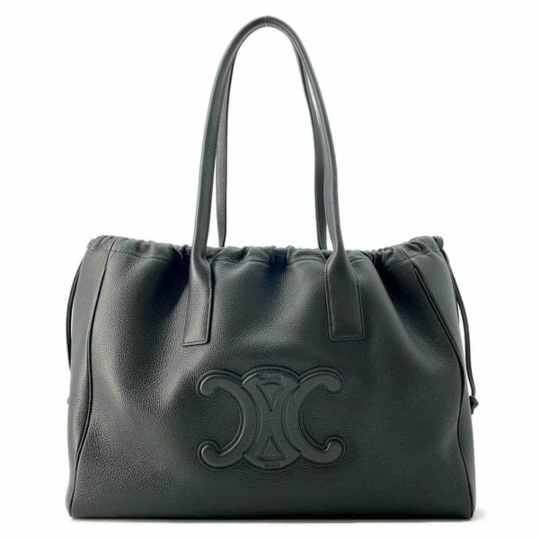 セリーヌ トートバッグ カバ ドローストリング キュイル トリオンフ 199973ENY.38NO CELINE ショルダー 黒