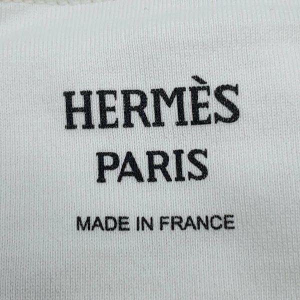 エルメス Ｔシャツ カルトゥッシュ モール コットン レディースサイズ38 HERMES アパレル 白