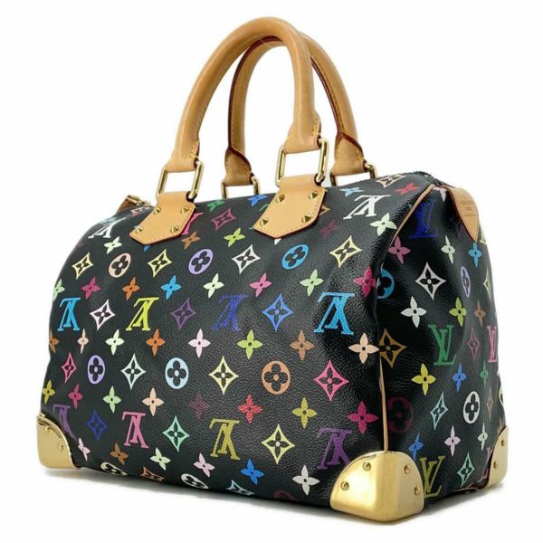 ルイヴィトン ハンドバッグ モノグラム・マルチカラー スピーディ30 M92642 LOUIS VUITTON 黒 ブラック