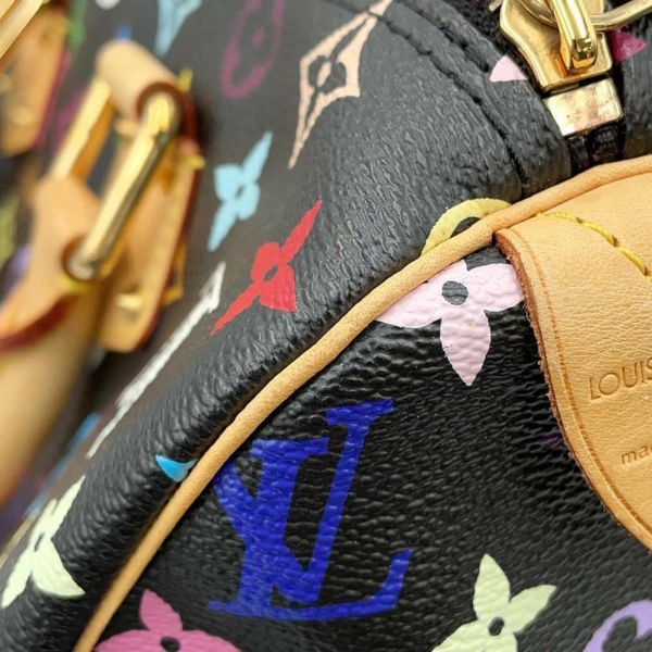 ルイヴィトン ハンドバッグ モノグラム・マルチカラー スピーディ30 M92642 LOUIS VUITTON 黒 ブラック