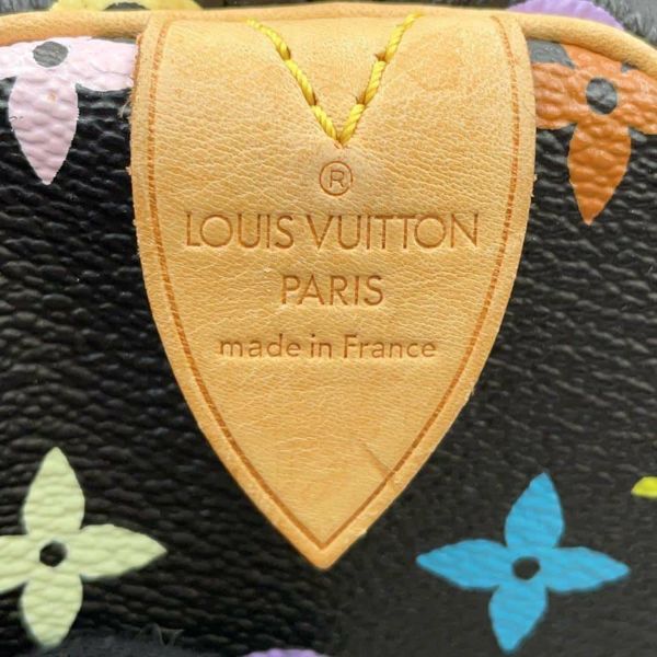 ルイヴィトン ハンドバッグ モノグラム・マルチカラー スピーディ30 M92642 LOUIS VUITTON 黒 ブラック