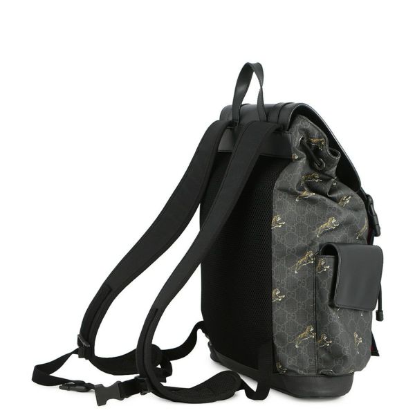 グッチ リュック  シェリーライン トラ タイガー GGスプリーム 495563 GUCCI バッグ バックパック 黒