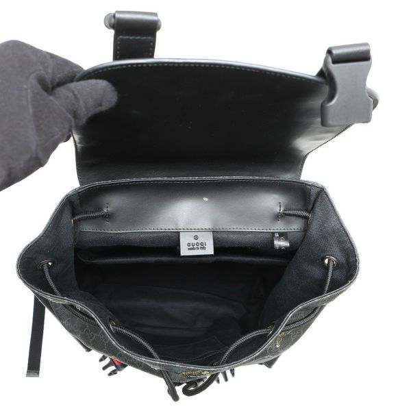 グッチ リュック  シェリーライン トラ タイガー GGスプリーム 495563 GUCCI バッグ バックパック 黒