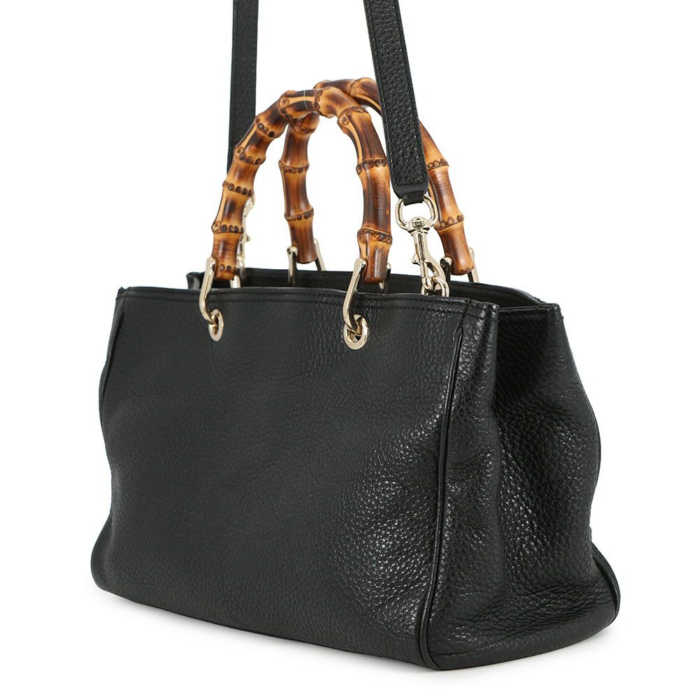 グッチ ハンドバッグ バンブー ショッパー ミディアム トート 323660 GUCCI 2WAYショルダーバッグ 黒