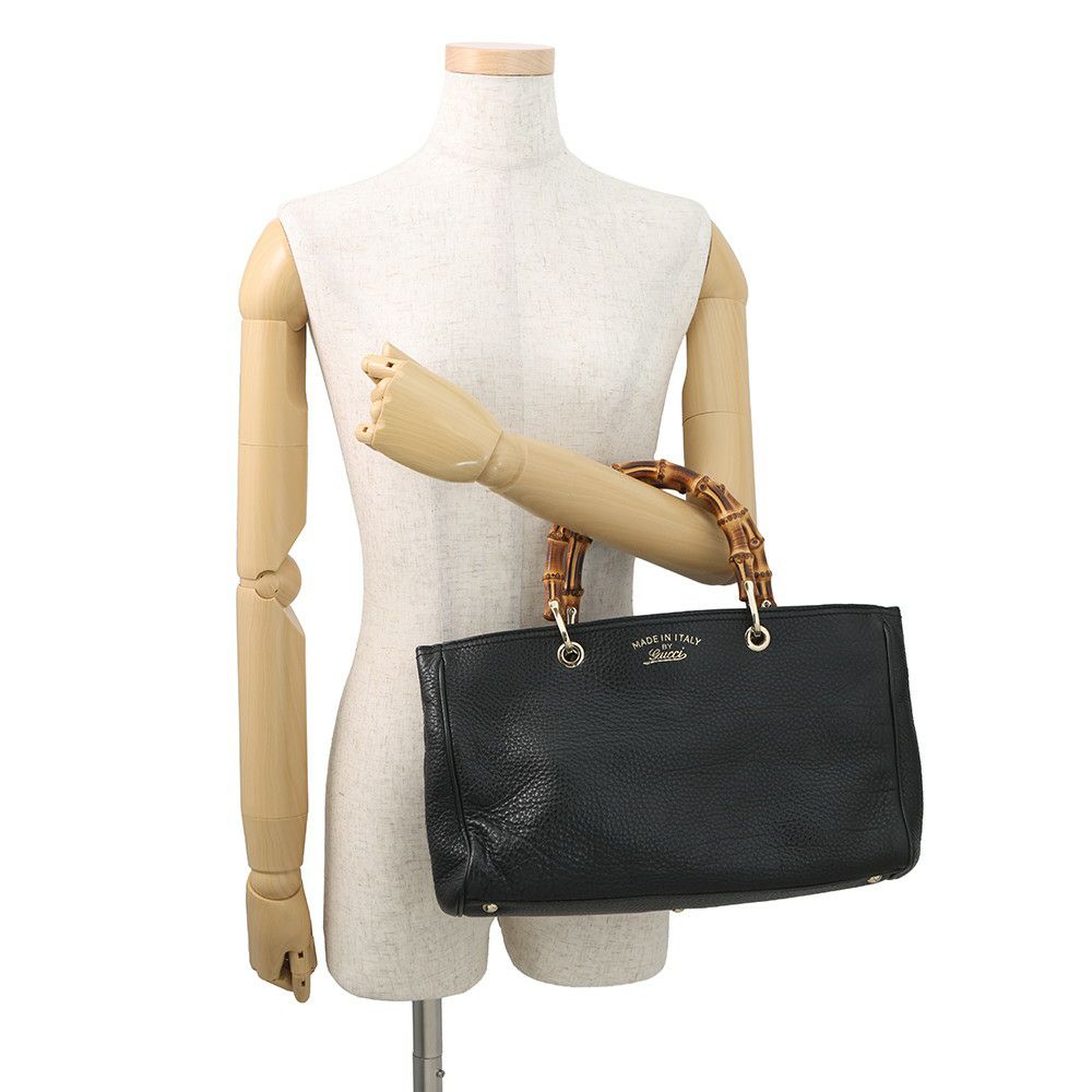 グッチ ハンドバッグ バンブー ショッパー ミディアム トート 323660 GUCCI 2WAYショルダーバッグ 黒