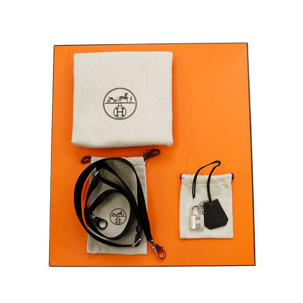 エルメス ハンドバッグ ケリー マキシ 内縫い 42 ブラック/シルバー金具 トゴ W刻印 2wayショルダー 黒