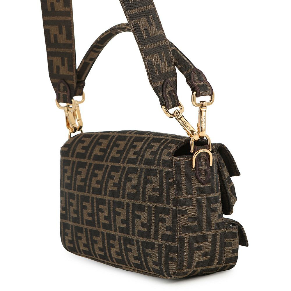 フェンディ ハンドバッグ ズッカ マルチポケット バゲット ジャガード 8BR808 FENDI バッグ 2wayショルダーバッグ