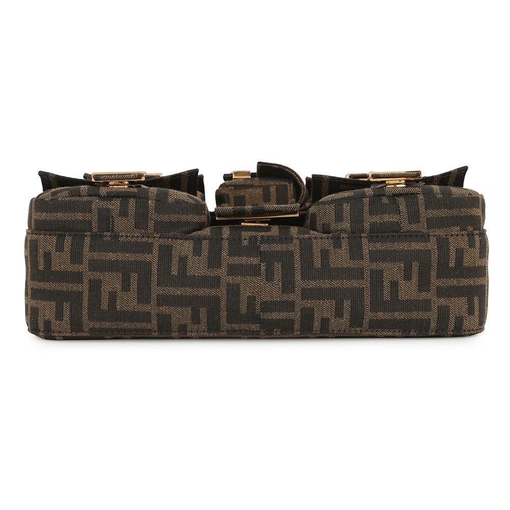 フェンディ ハンドバッグ ズッカ マルチポケット バゲット ジャガード 8BR808 FENDI バッグ 2wayショルダーバッグ
