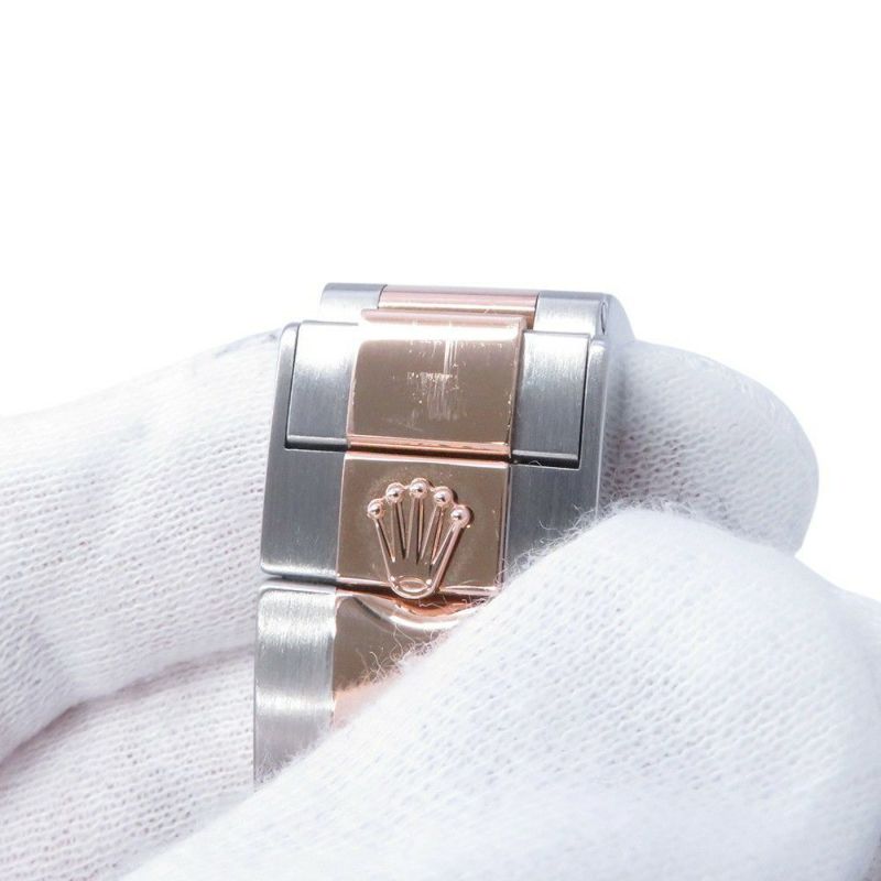 ロレックス ヨットマスター37 SS/K18PG エバーローズゴールド 268621 ROLEX 腕時計 黒文字盤