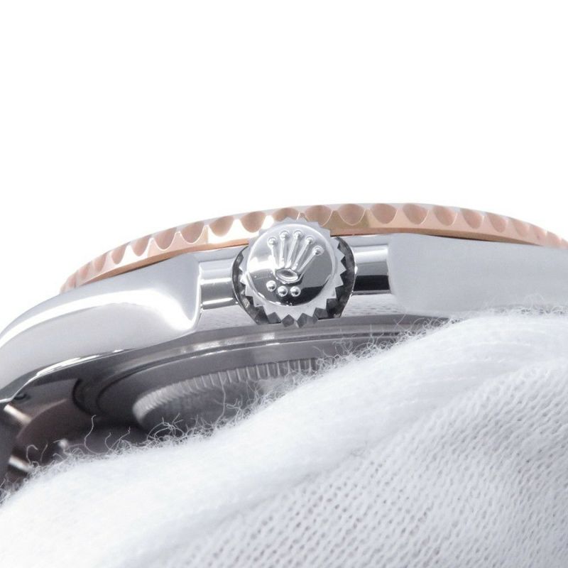 ロレックス ヨットマスター37 SS/K18PG エバーローズゴールド 268621 ROLEX 腕時計 黒文字盤