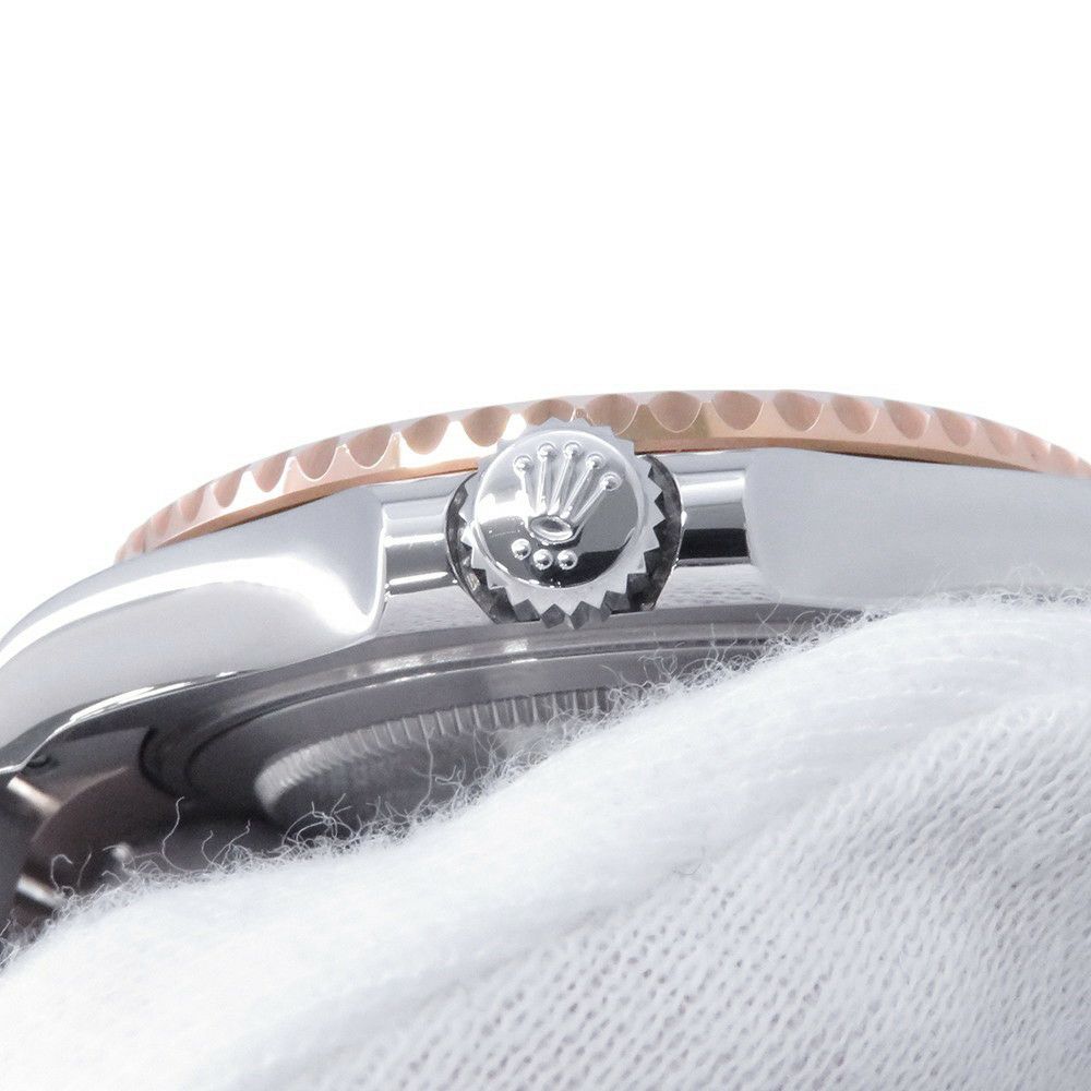 ロレックス ヨットマスター37 SS/K18PG エバーローズゴールド 268621 ROLEX 腕時計 黒文字盤