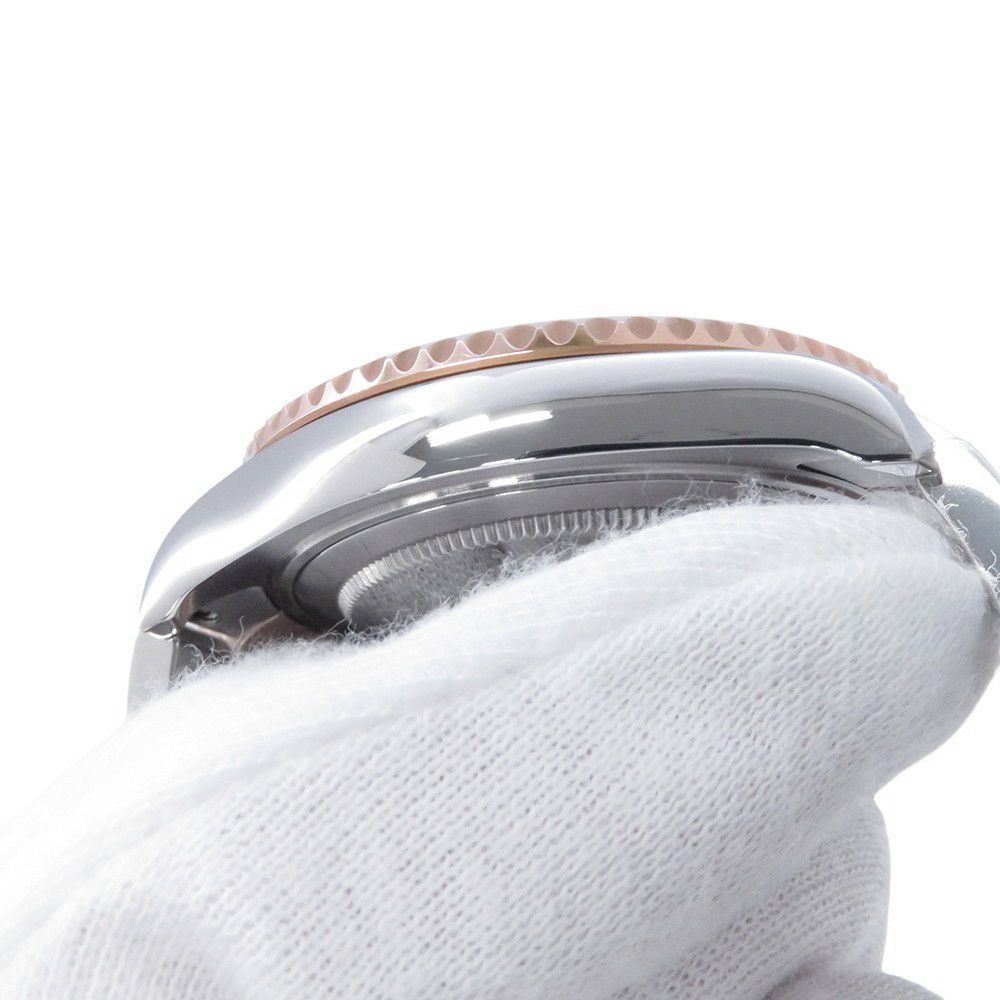 ロレックス ヨットマスター37 SS/K18PG エバーローズゴールド 268621 ROLEX 腕時計 黒文字盤