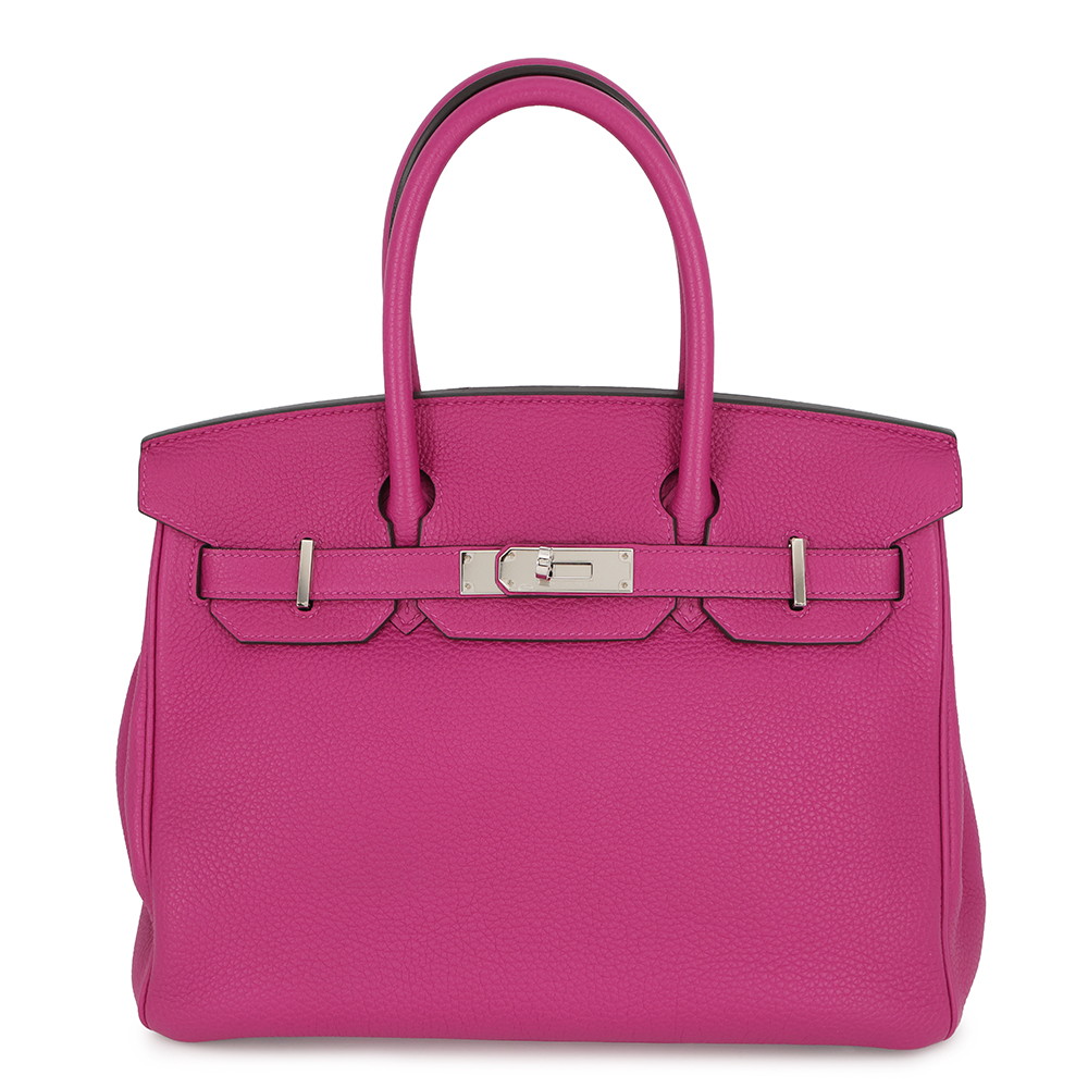 エルメス バーキン30 ローズパープル/シルバー金具 トゴ A刻印 HERMES Birkin ハンドバッグ