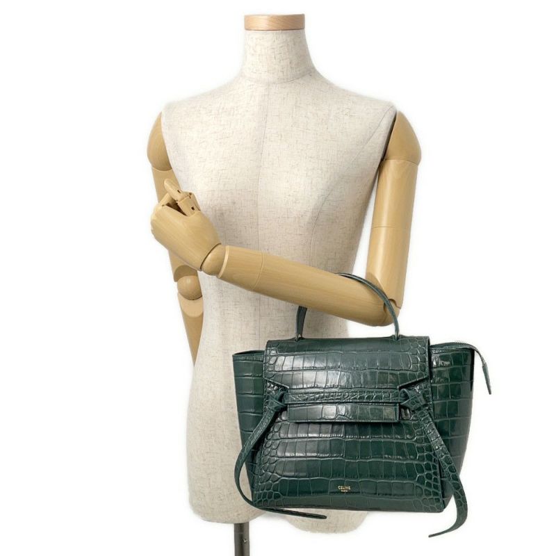 セリーヌ ハンドバッグ ベルトバッグ マイクロ クロコ型押しレザー 189153 CELINE 2way