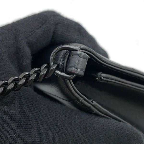 バーバリー チェーンショルダーバッグ ローラクラッチ レザー 8069752 BURBERRY 黒