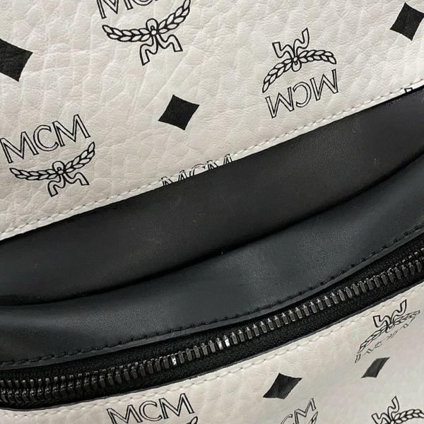 エムシーエム リュック ヴィセトス スターク バックパック レザー MMKCSVE02WT001 MCM バッグ 白 黒