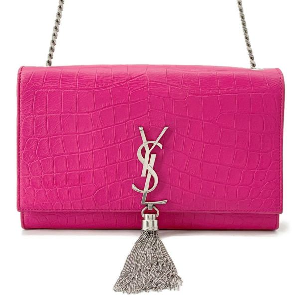 サンローランパリ チェーンショルダーバッグ ケイト ミディアム クロコ型押しレザー354119 SAINT LAURENT PARIS