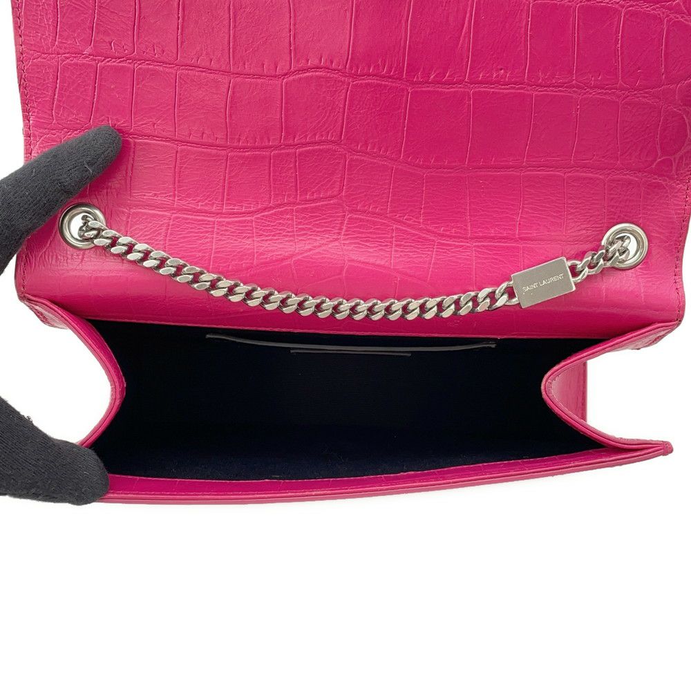 サンローランパリ チェーンショルダーバッグ ケイト ミディアム クロコ型押しレザー354119 SAINT LAURENT PARIS