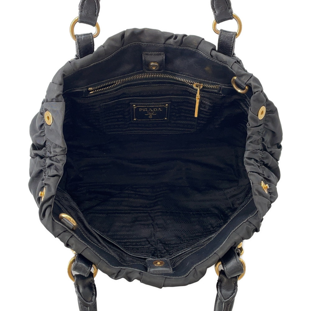 プラダ トートバッグ ギャザー ナイロン BN2346 PRADA 2way 黒