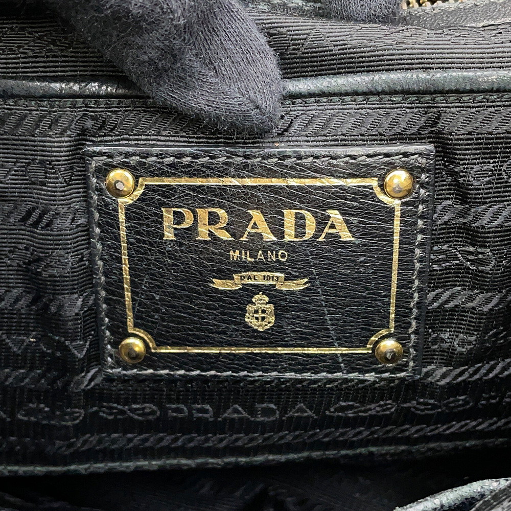プラダ トートバッグ ギャザー ナイロン BN2346 PRADA 2way 黒