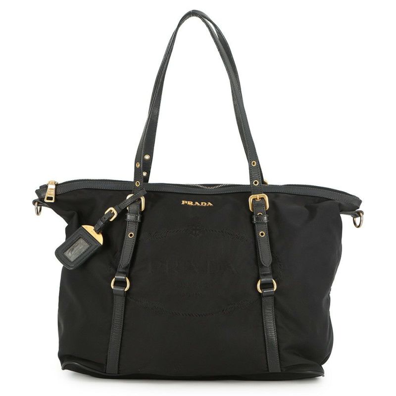 プラダ トートバッグ ロゴ ナイロン BR4255 PRADA 黒 2way