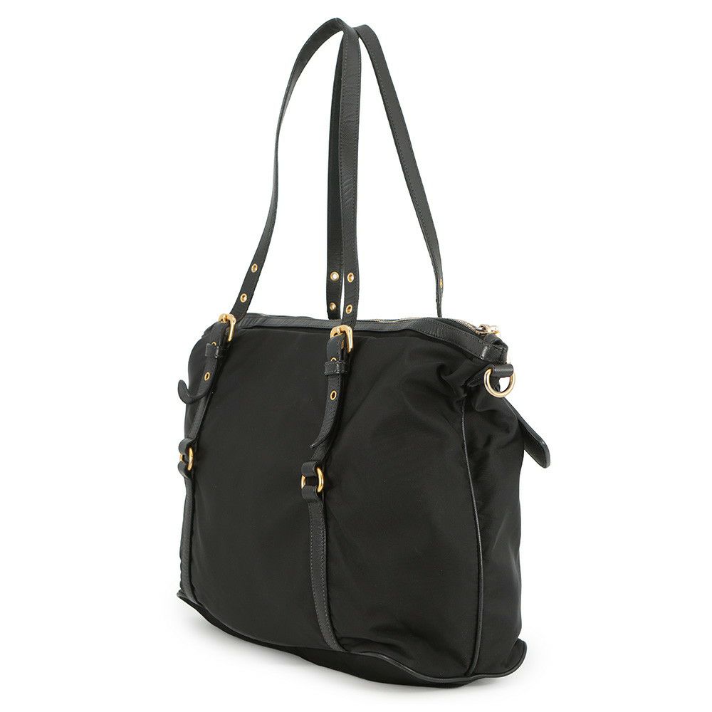 プラダ トートバッグ ロゴ ナイロン BR4255 PRADA 黒 2way