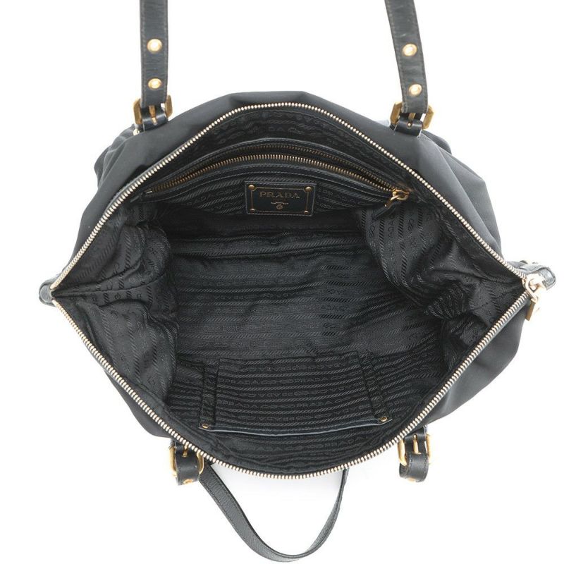 プラダ トートバッグ ロゴ ナイロン BR4255 PRADA 黒 2way