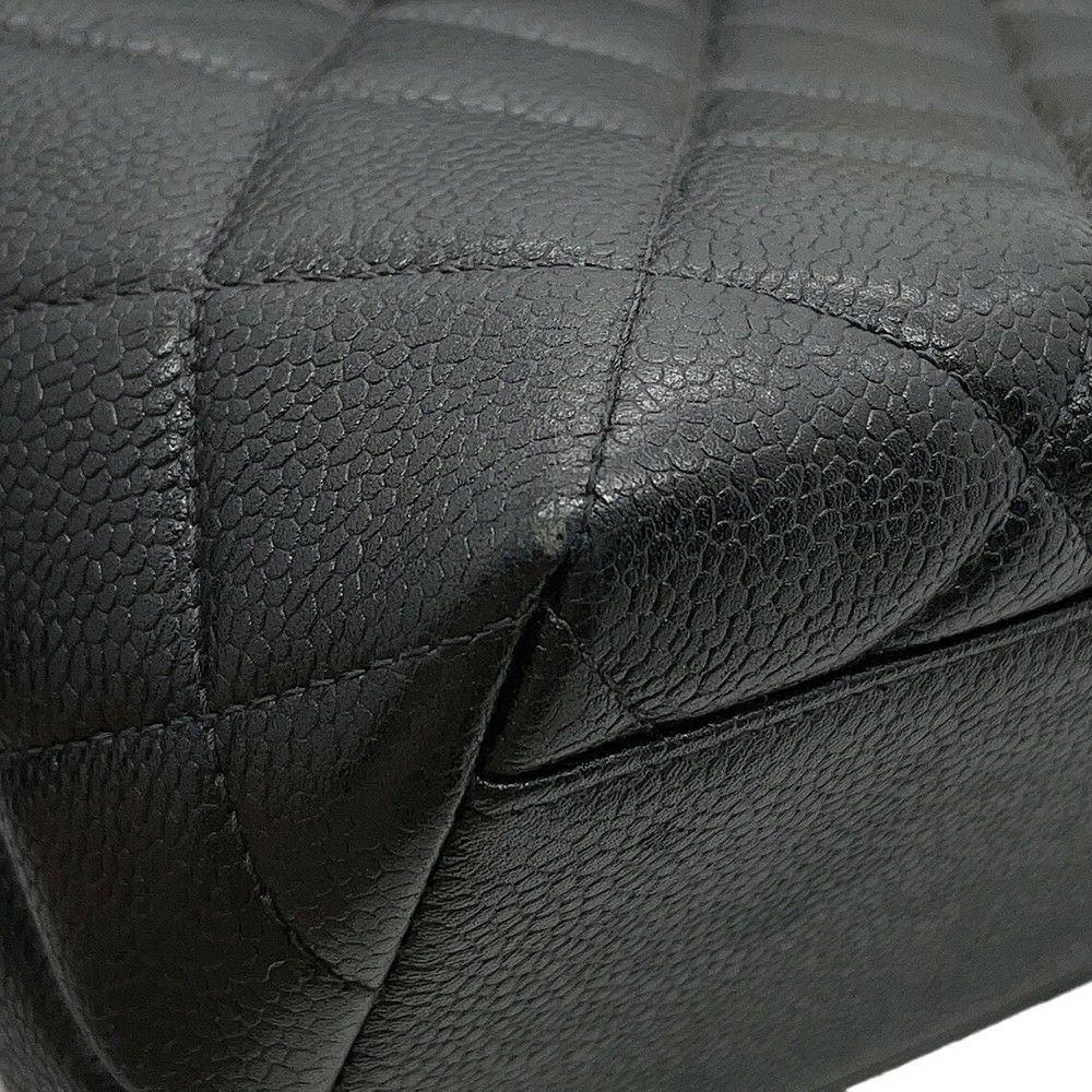 シャネル ハンドバッグ マトラッセ ココマーク トップハンドル キャビアスキン A12397 CHANEL バッグ 黒