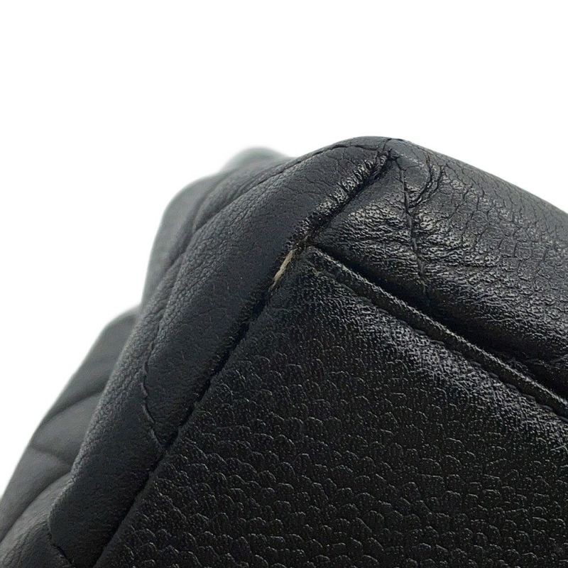 シャネル ハンドバッグ マトラッセ ココマーク トップハンドル キャビアスキン A12397 CHANEL バッグ 黒