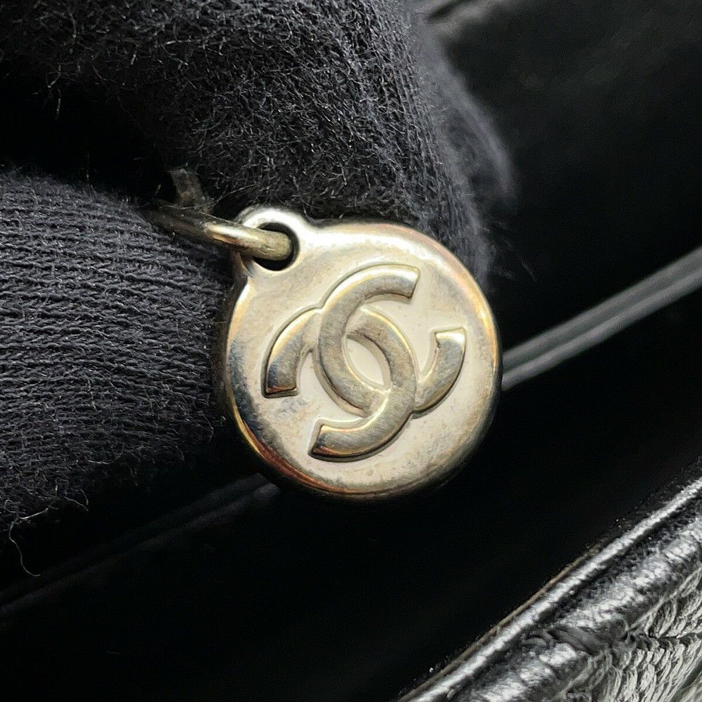 シャネル ハンドバッグ マトラッセ ココマーク トップハンドル キャビアスキン A12397 CHANEL バッグ 黒