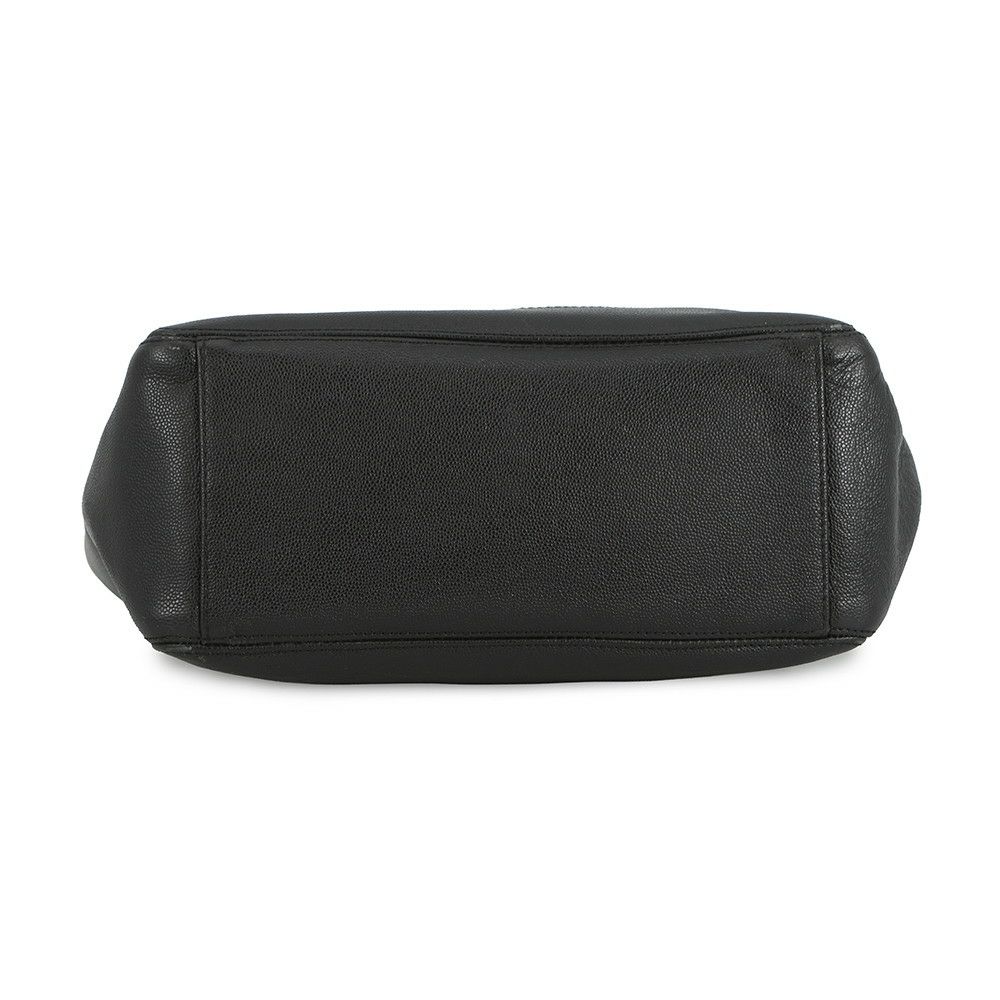 シャネル トートバッグ デカココ ココマーク プラチェーン べっ甲調 キャビアスキン CHANEL 黒