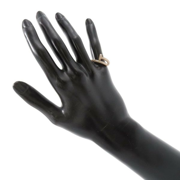 カルティエ リング ジュスト アン クル リング クラシックモデル パヴェ ダイヤ 241P 計0.85ct K18PG サイズ51 N4748600 指輪