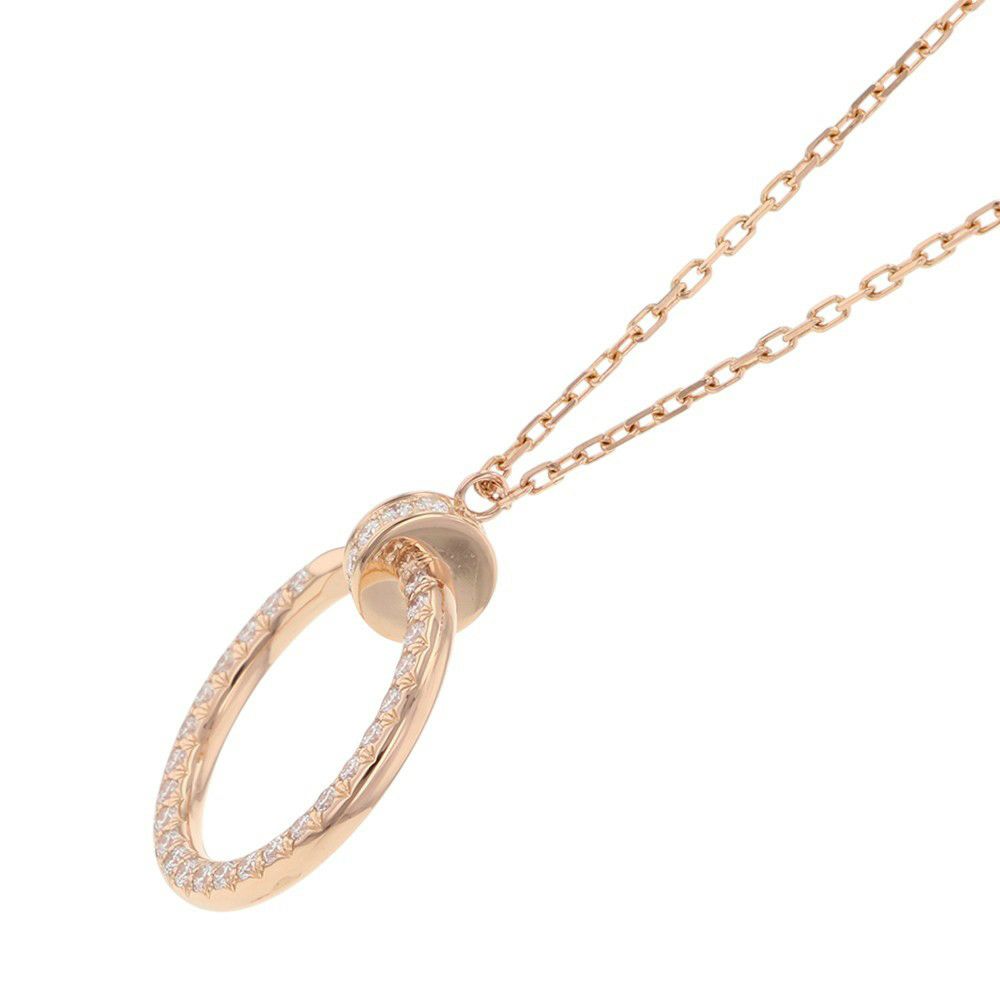 カルティエ ネックレス ジュスト アン クル ペンダント ダイヤモンド 36P 計0.38ct K18PGピンクゴールド B3047000 Cartier
