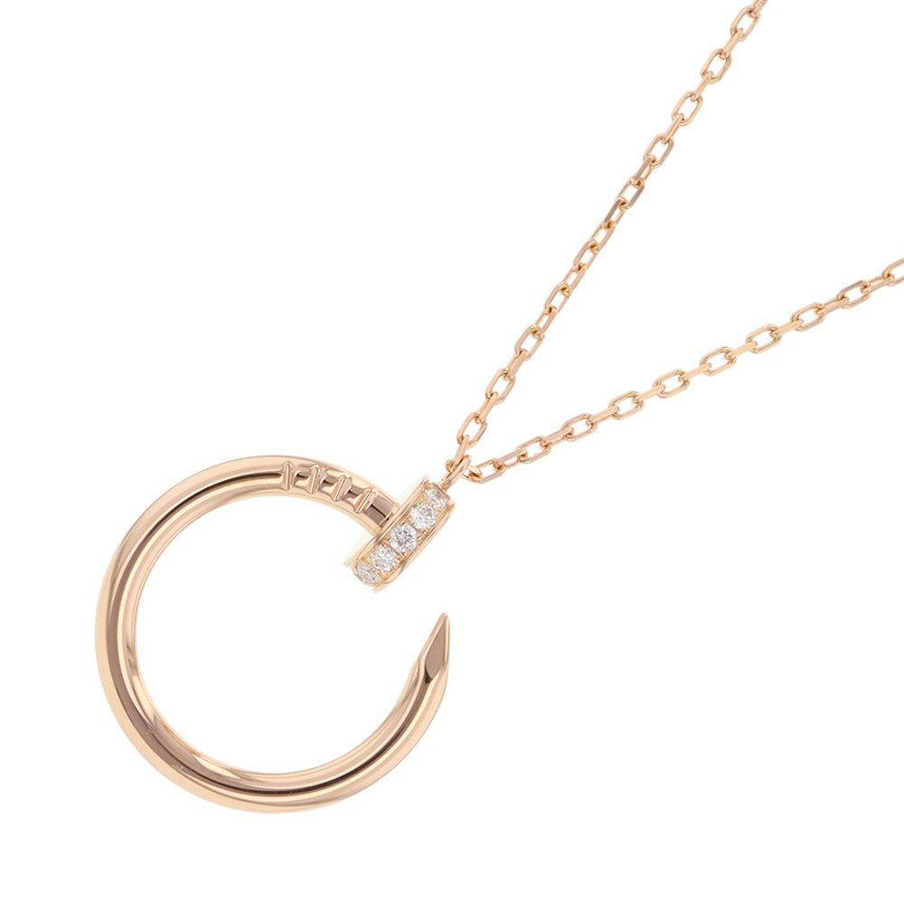 カルティエ ネックレス ジュスト アン クル ペンダント ダイヤモンド 36P 計0.38ct K18PGピンクゴールド B3047000 Cartier