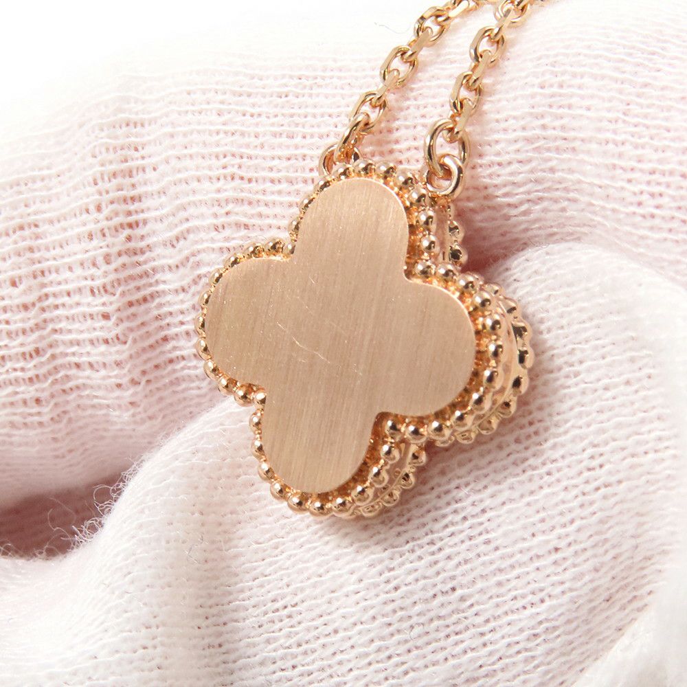 ヴァンクリーフ&アーペル ネックレス ヴィンテージ アルハンブラ ロードナイト/ダイヤ 1P K18PG VCARP7TD00 2021年ホリデー限定